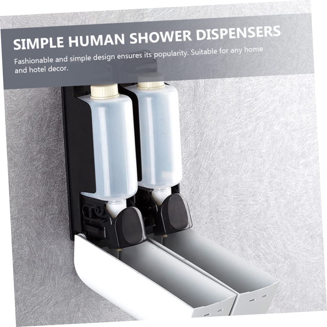 Dispensador de Jabón de Pared Blanco de Plástico, Compacto Presión