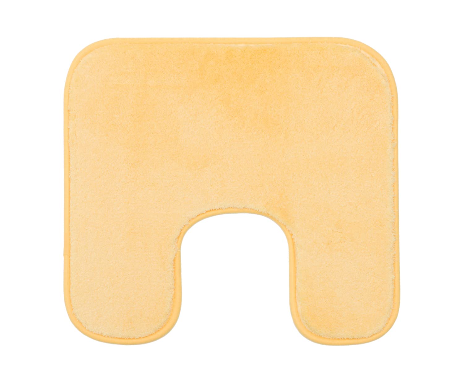 Gözze - Premium Rutschfester Badteppich mit Ausschnitt, RIO, 100% Microfaser, Ideal als WC-Vorlage für Standtoilette, 50 x 45 cm - Sonne