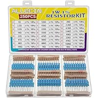 ALLECIN 25 Valores 1W Resistencias Electronica Kit 1 Ohmio a 1M