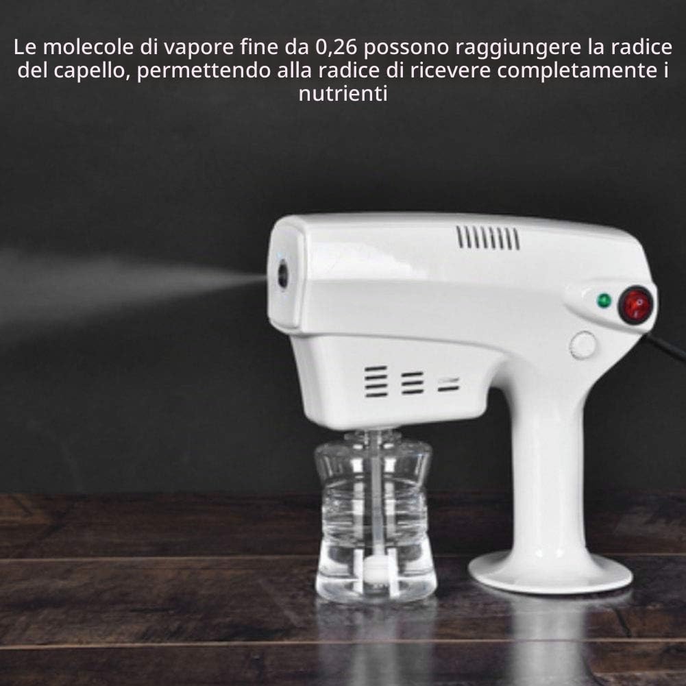 Pistola a Vapore Nano, Spray per Capelli Multifunzione da 260 ml Vapore per Capelli Nano Mister, Tinta per Capelli Tintore a Vapore Umidificatore Strumento per la Cura dei Capelli per Parrucchiere(EU)
