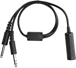 David Clark Adaptador de Fone de Ouvido David Clark Peças de Fone de Ouvido 15 × 13 × 2 Helicóptero para Aviação Geral Cabo Adaptador de Fone de Ouvido David Clark Avcomm, U 174