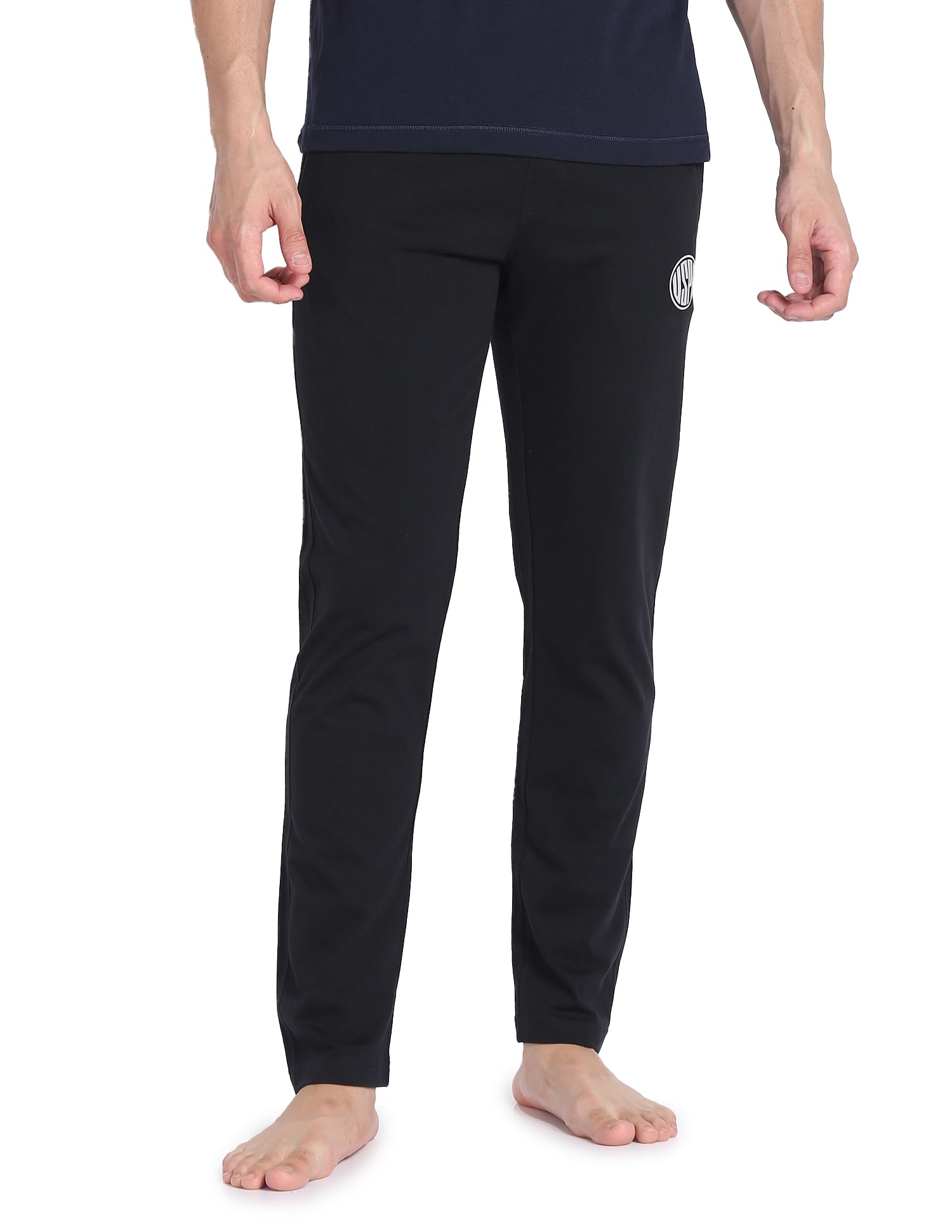 U.S. Polo Assn. Mens LR002 Relaxed Fit Lounge Track Pants in neutral
