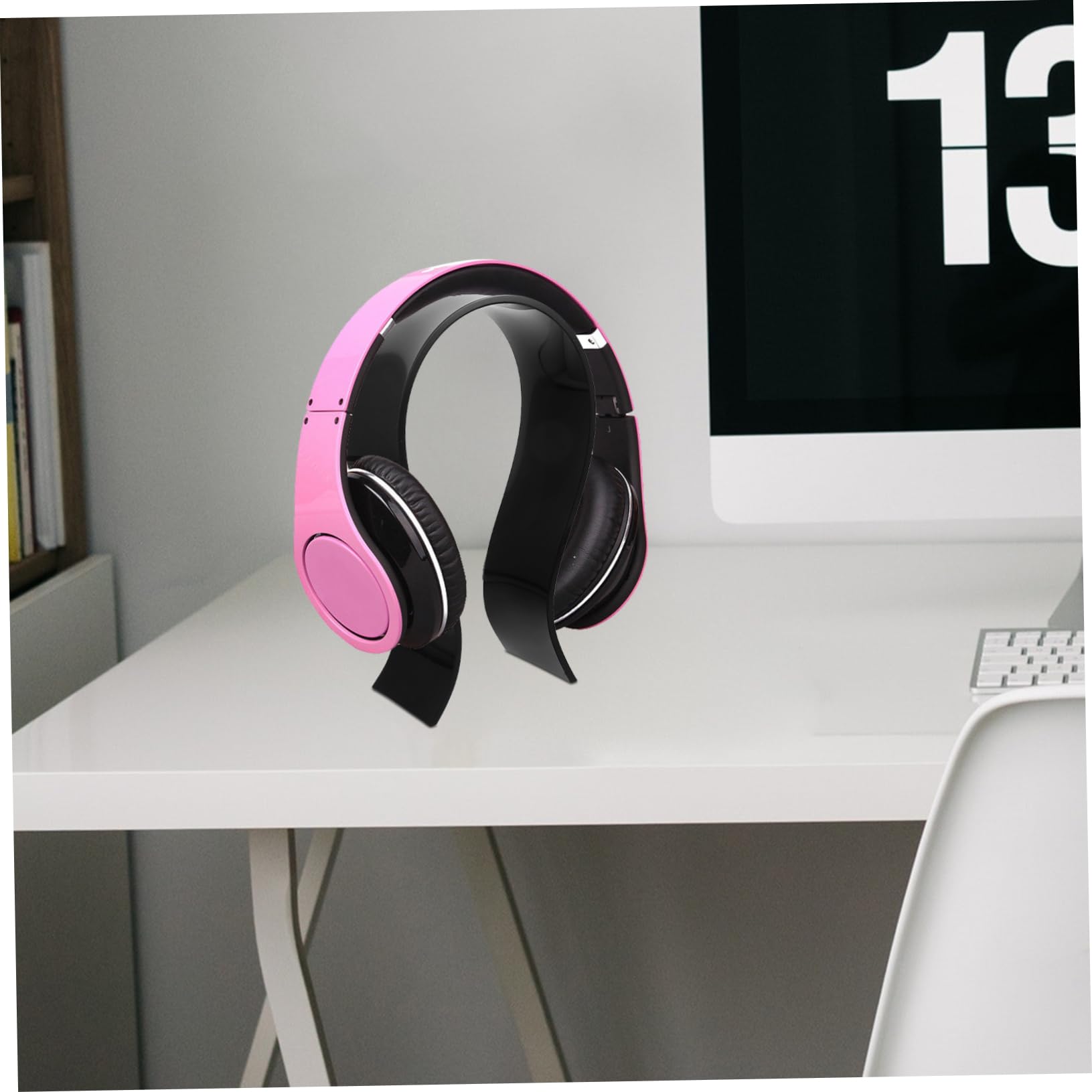 SHINEOFI 5piezas Soporte Para Auriculares Acrílico Organizador De Escritorio Para Almacenamiento De Headsets Soporte De Exhibición Para Gaming y Oficina