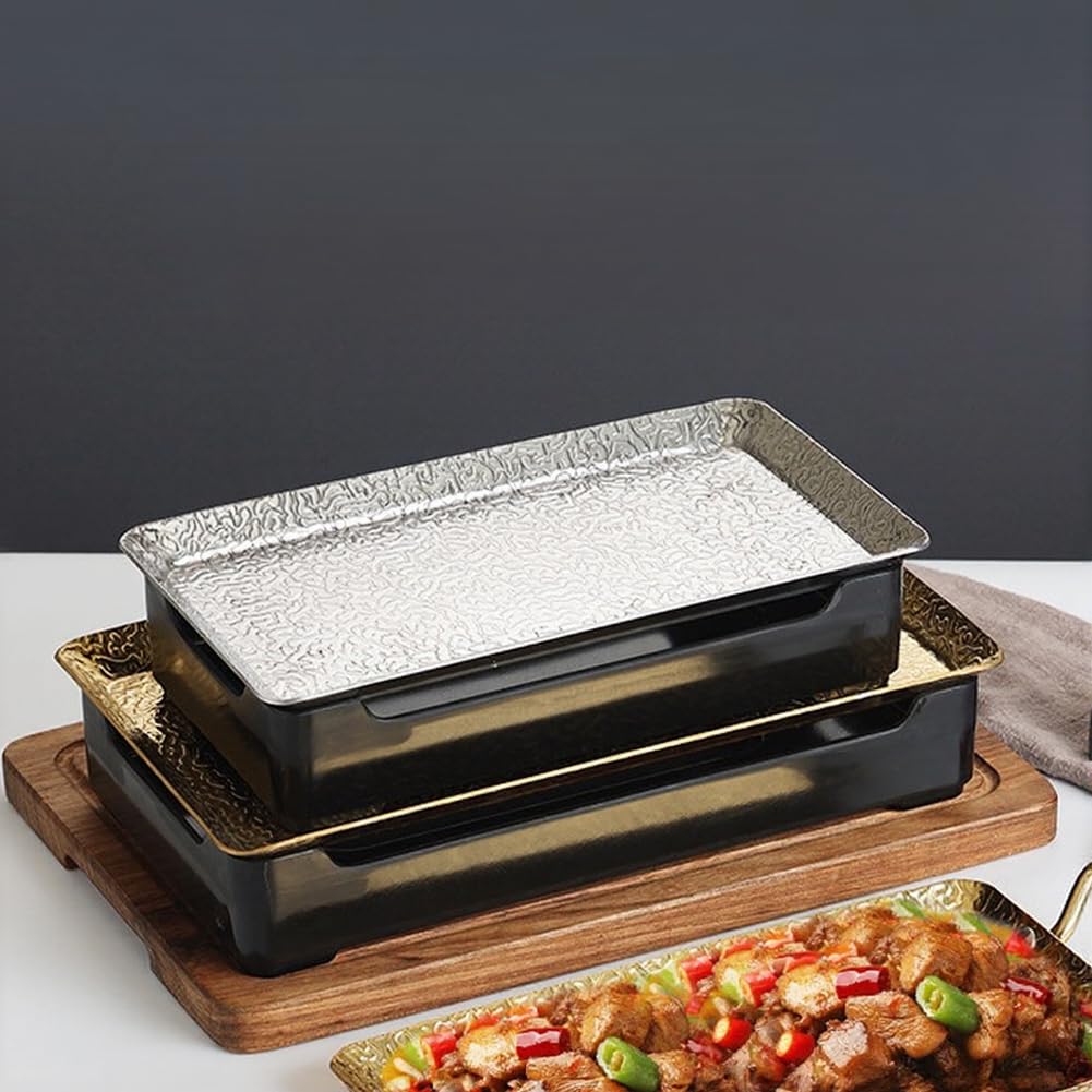 Piastra Riscaldante BBQ Acciaio 27.8cm Set 2 Piastra Riscaldante | Acciaio , resiste alte temperature, set 2 , per ideale per grigliate esterne, per facile manutenzione