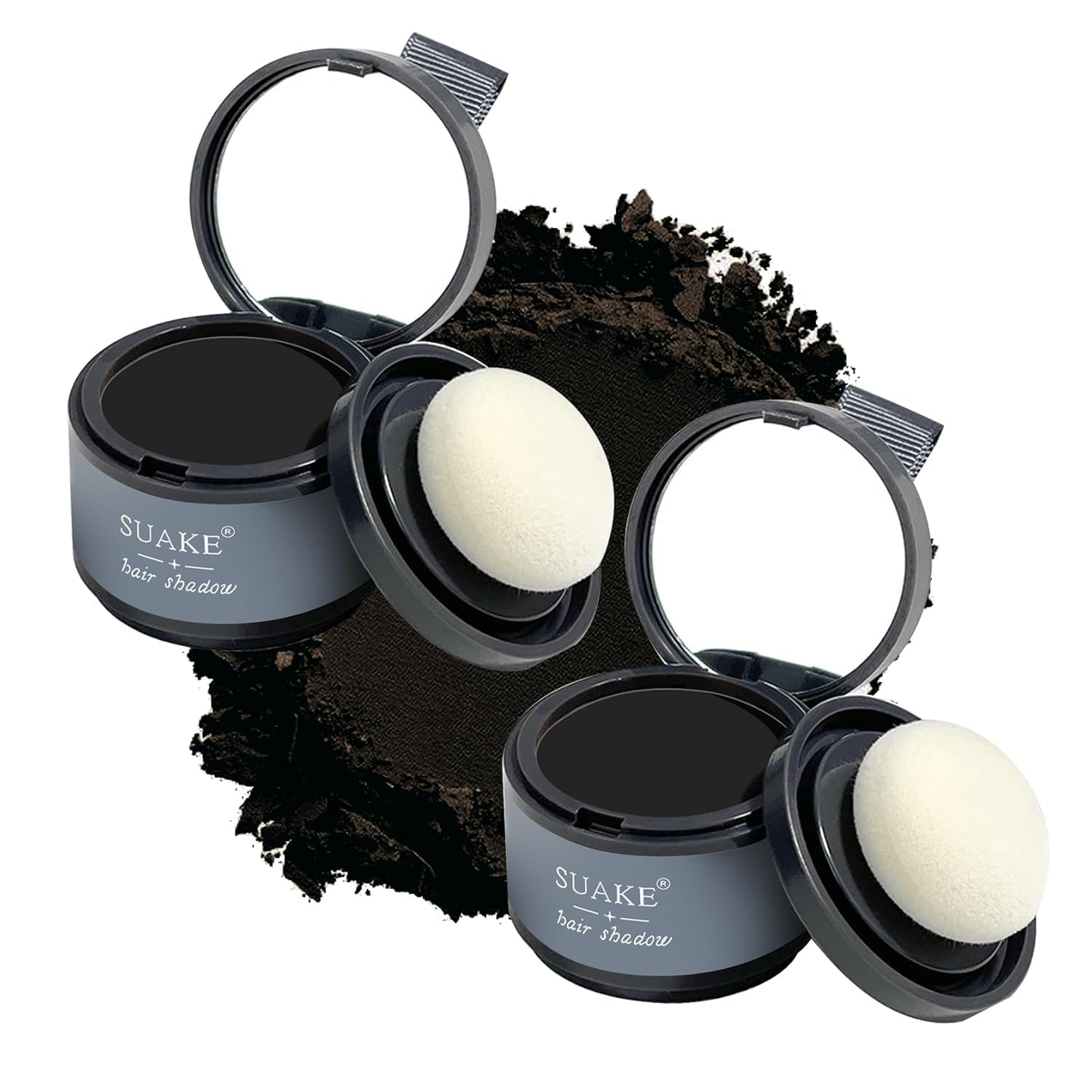 Miss Lirenn® Hair Shadow Powder for Hairline, Root Touch-up for Thinning Hair, Bald Spots and Grey Roots, Black, Shade 01#, 4g-image-43