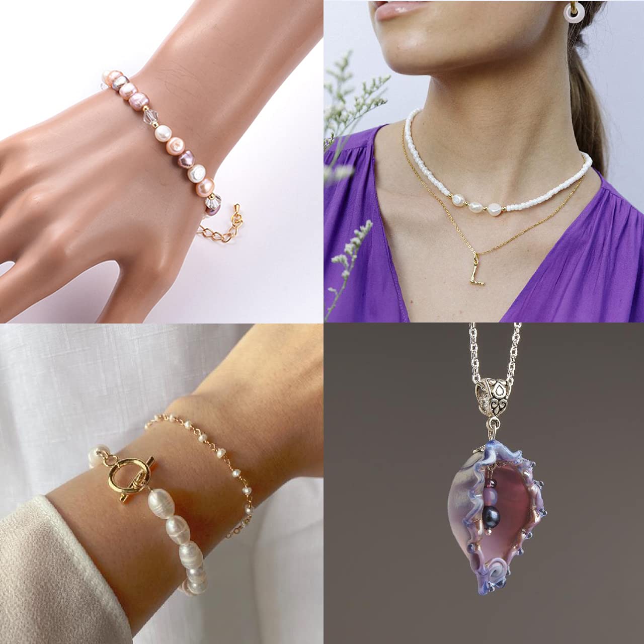 Cheriswelry 1 Hebra Perlas Naturales Estilo Barroco Nuggets Cultivadas Perlas De Agua Dulce Espaciadores Para Joyería De Boda, Collar Y Pulsera, Alrededor De 84 Piezas
