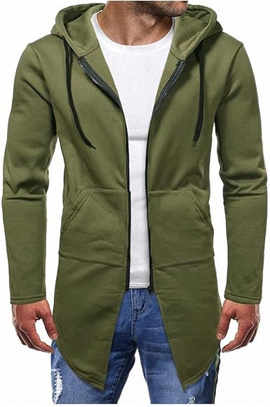 Amazon.com: Stoota - Abrigo de lana con capucha para hombre, abrigo largo  irregular, de algodón, de moda, casual, ligero, de manga larga, abrigo para  exteriores : Ropa, Zapatos y Joyería