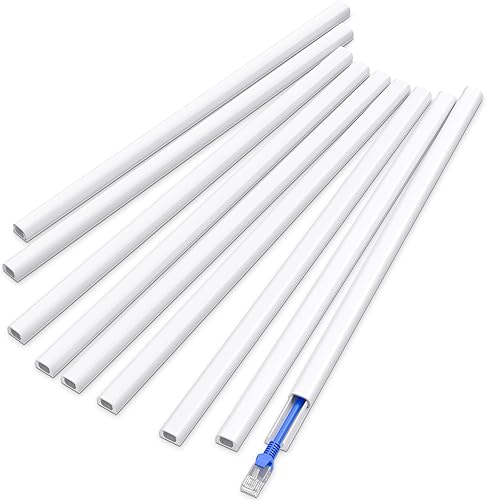 Miniatura 1 de Cable de ocultamiento, mini cable para alambre de 142 pulgadas (360.68 cm), cable de cloruro de polivinilo (PVC), cable con canal para ocultar,