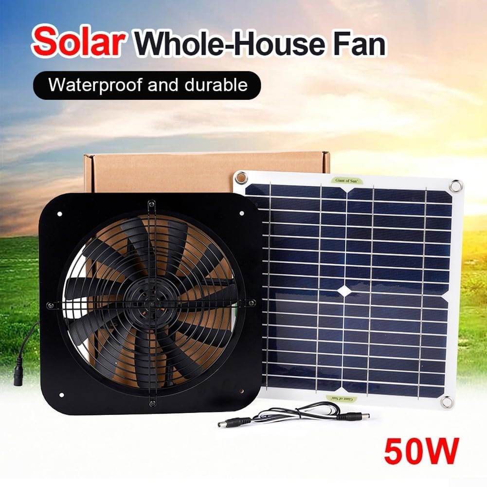 Ventola di scarico solare da 50 W per una circolazione dell'aria efficiente in pollai e serre