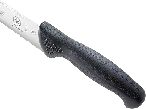 Miniatura 2 de Mercer Culinary M23210 Millennia mango negro borde ondulado de 10 pulgadas de ancho cuchillo para pan