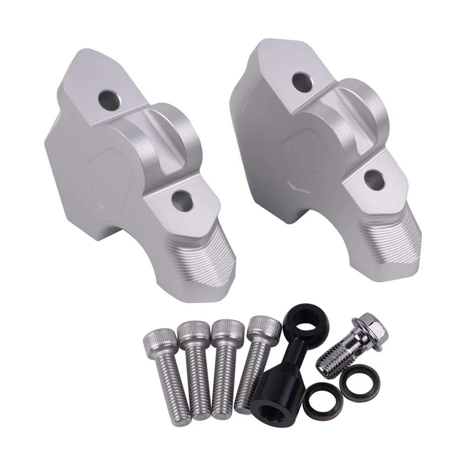 para R1300GS para R1300 para GS para Adventure para ADR1300 para GS 2023-2025 Elevador Manillar Abrazadera Montaje Manillar Elevación Moto Manillar Riser(Silver)