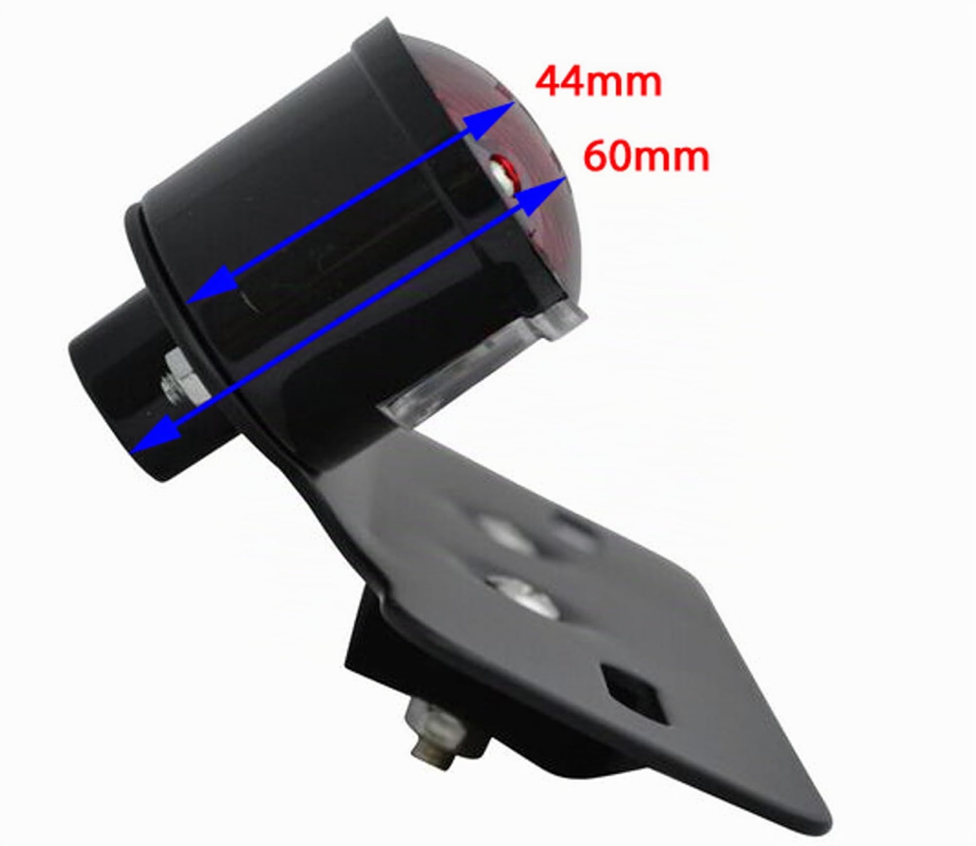 Moto LED Posteriore Luce Stop Posteriore con Supporto Fornito con Rosso e Lente Trasparente
