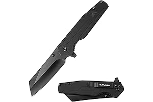 GVDV Pocket Knife, Tactical Outdoor Survival Hunting Camping Folding Knife with Stonewash...