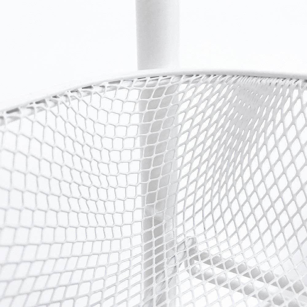 Kitchen Rolling Trolley Utility Storage Cart All Purpose Shelving al Basket 3 Mesh Max Load Capacity 8kg Storage Trolleys (Color : White Size : 26.5 45 6