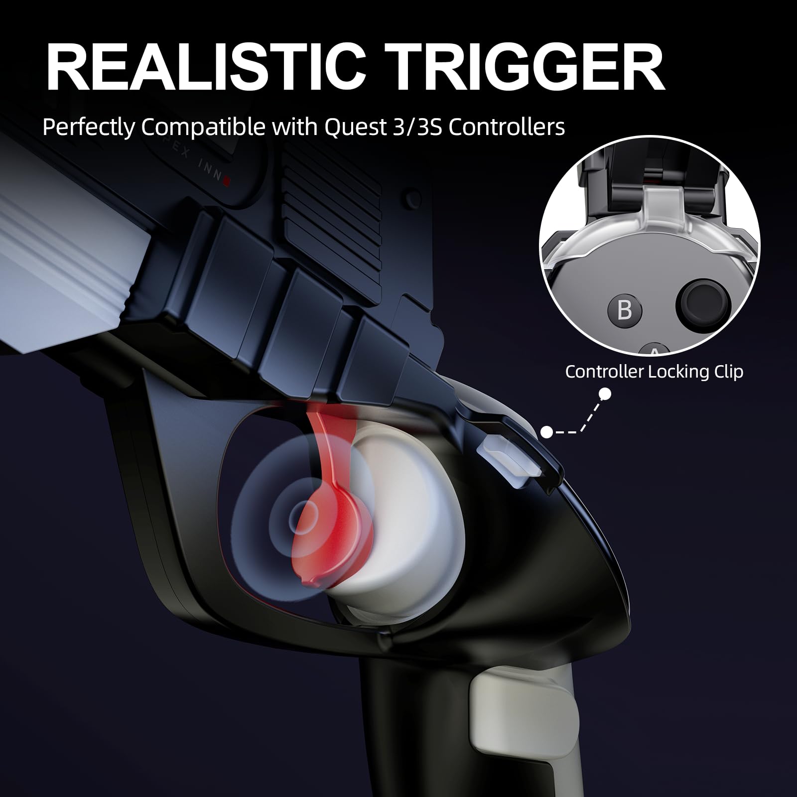 APEXINNO Controller Accessories,Haptic Gunstock Cover for Meta