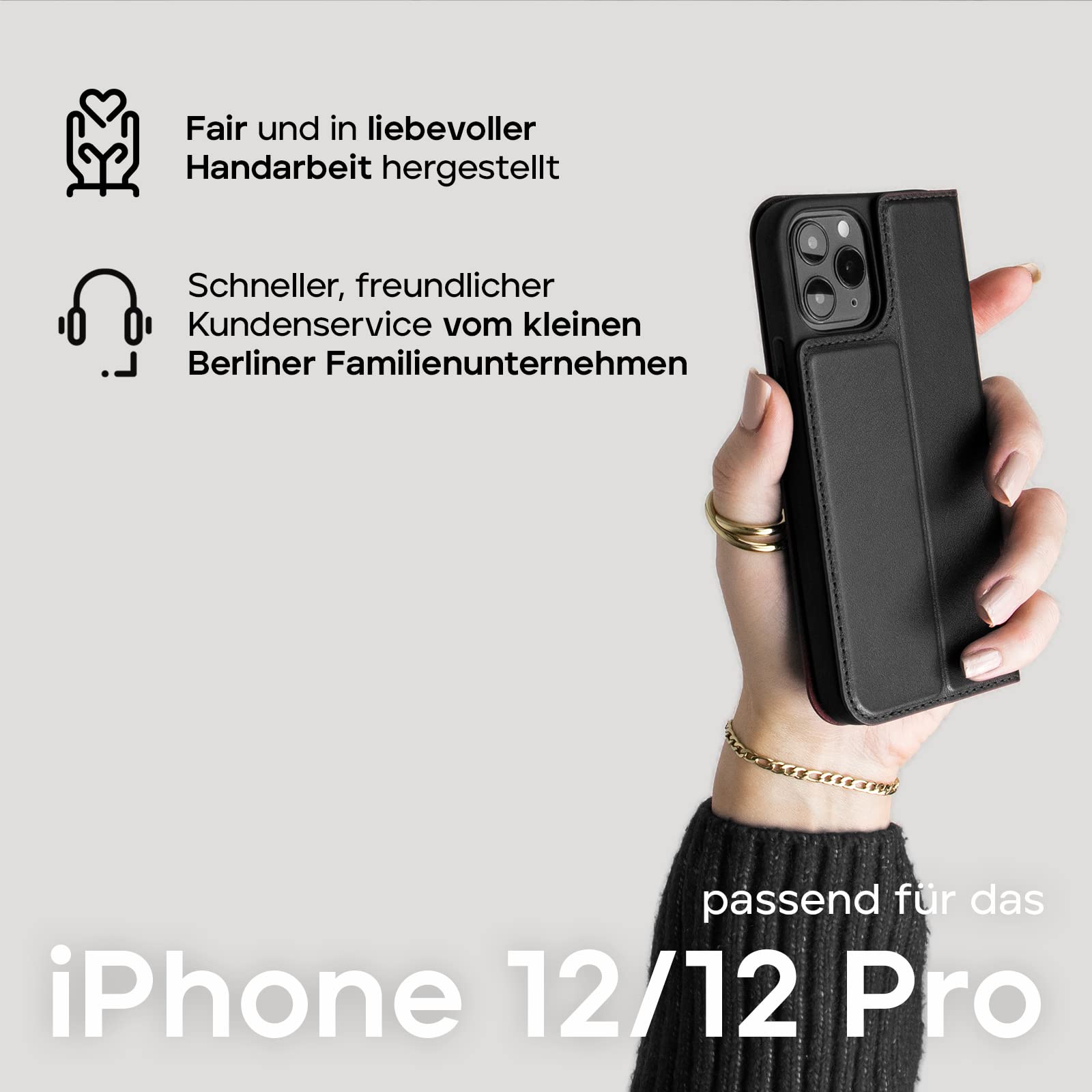 Funda De Piel Sintética Tipo Billetera Con Función Atril Para Samsung