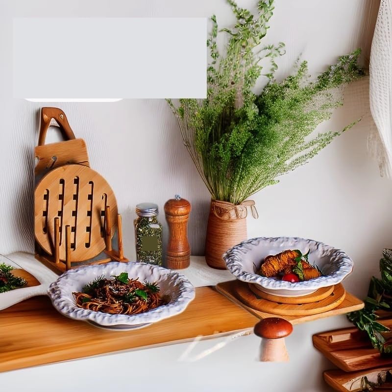 Talerze obiadowe Talerz ze wzorem skalnym, ceramiczny talerz do domu, talerz do zupy, zastawa stołowa hotelowa serwis stołowy (L)