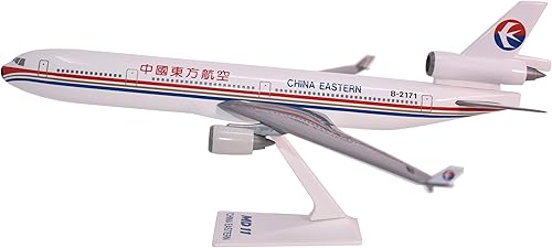 Flight Miniatures China Eastern MD-11 Escala 1:200 - Modelo de avión de plástico Snap-Fit - Replica coleccionable de aviones de China Airlines -