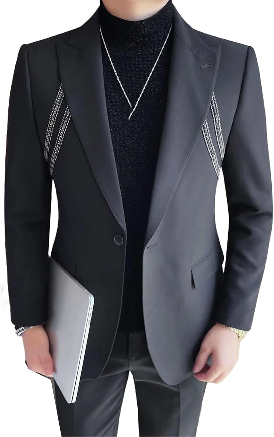 Men's Suit Jacket Business Social Formal Suit Blazers Long-sleeved Performance Banquet Party Coats