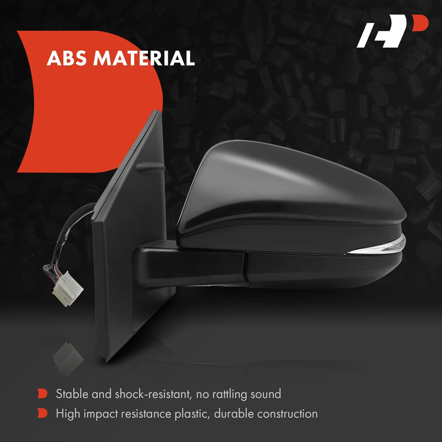 A-Premium Driver Side Power Door Mirror - Compatible with Toyota RAV4 2015-2018 - Heated Manual Folding Black Outside Rear View Mirror w/Turn Signal Blind Spot Detection - Replace# 879400R190C0