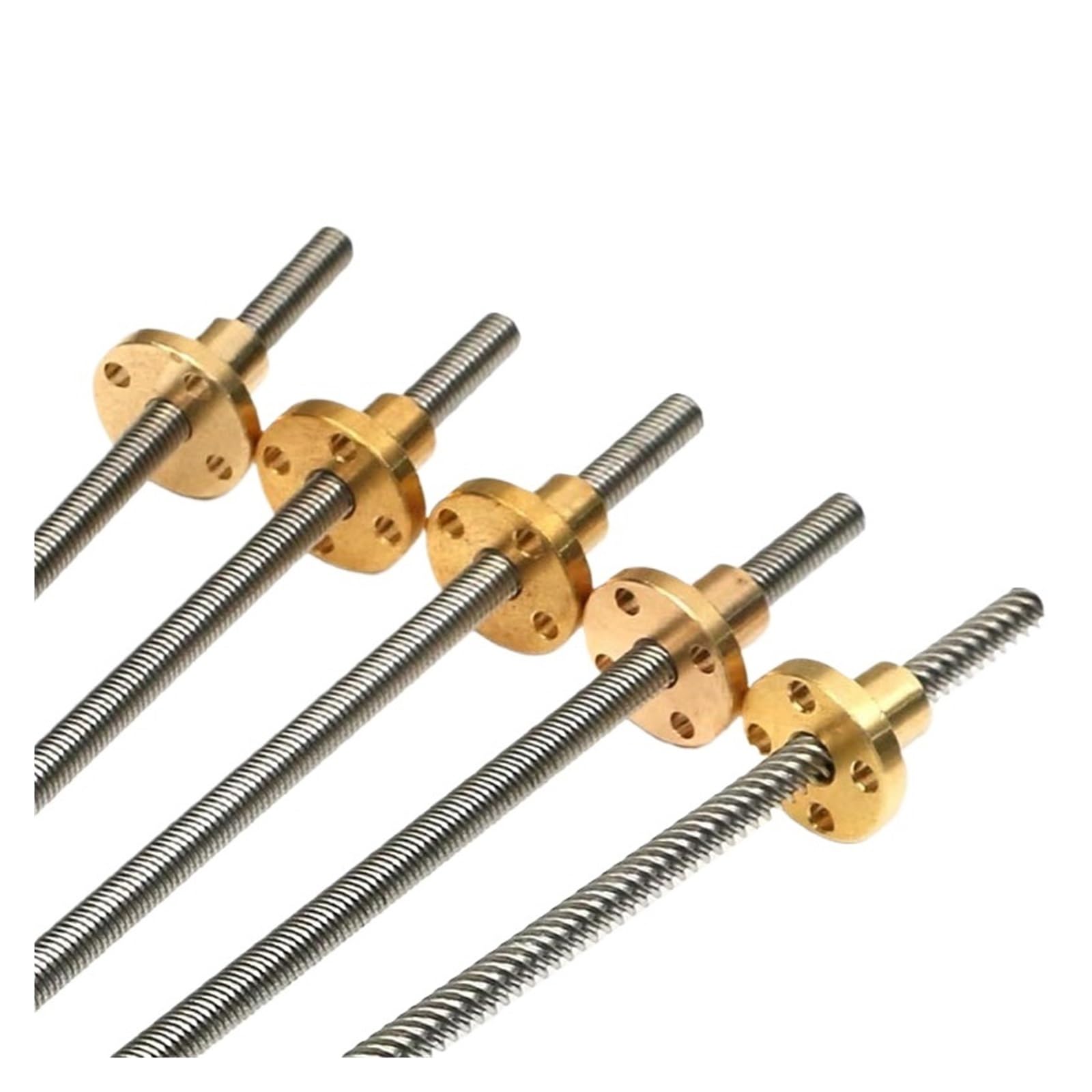 Metal Ball Screw nut T6 Lead Screw 1mm Pitch Lead 1mm with Brass Nut 100mm-550mm Lead Screw(100mm)