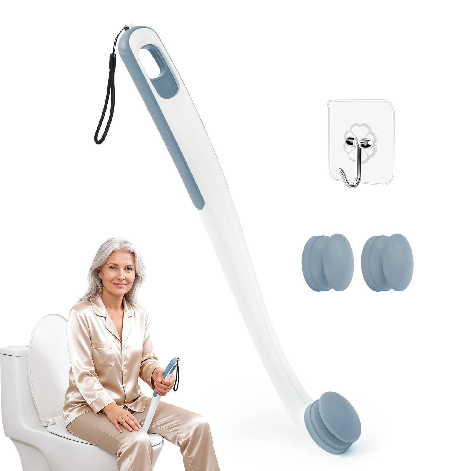 Bottom Buddy Toilet Wiping Aid – 16.5" Butt Wiper for Men Wo -1