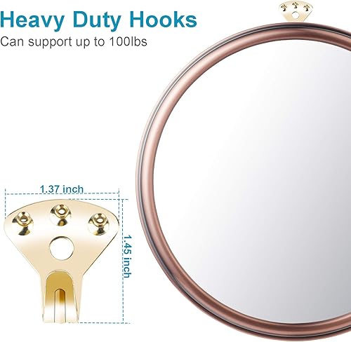 Miniatura 2 de 10 ganchos profesionales resistentes para colgar cuadros con clavos, soporta hasta 100 libras, accesorios de alta calidad para colgar reloj, espejo,