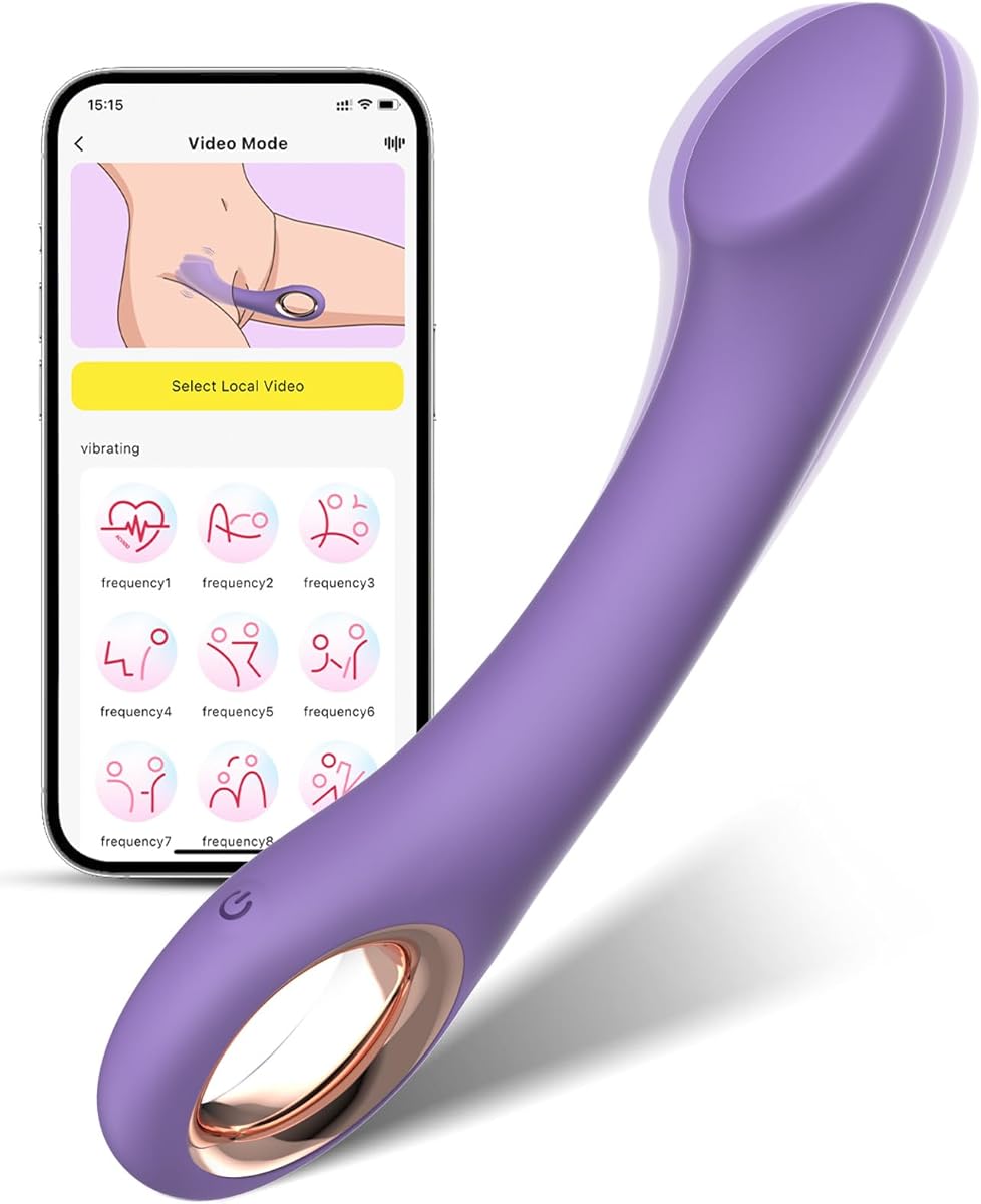 G Spot Vibrator Sex Toys - Ergonomics Curved Clitoral G Spot Anal Stimulator Dildo, Adult Toys with 10 Powerful Vibrating Modes, Soft Silicone Adult Sex Toy for Women Couple (Purple)