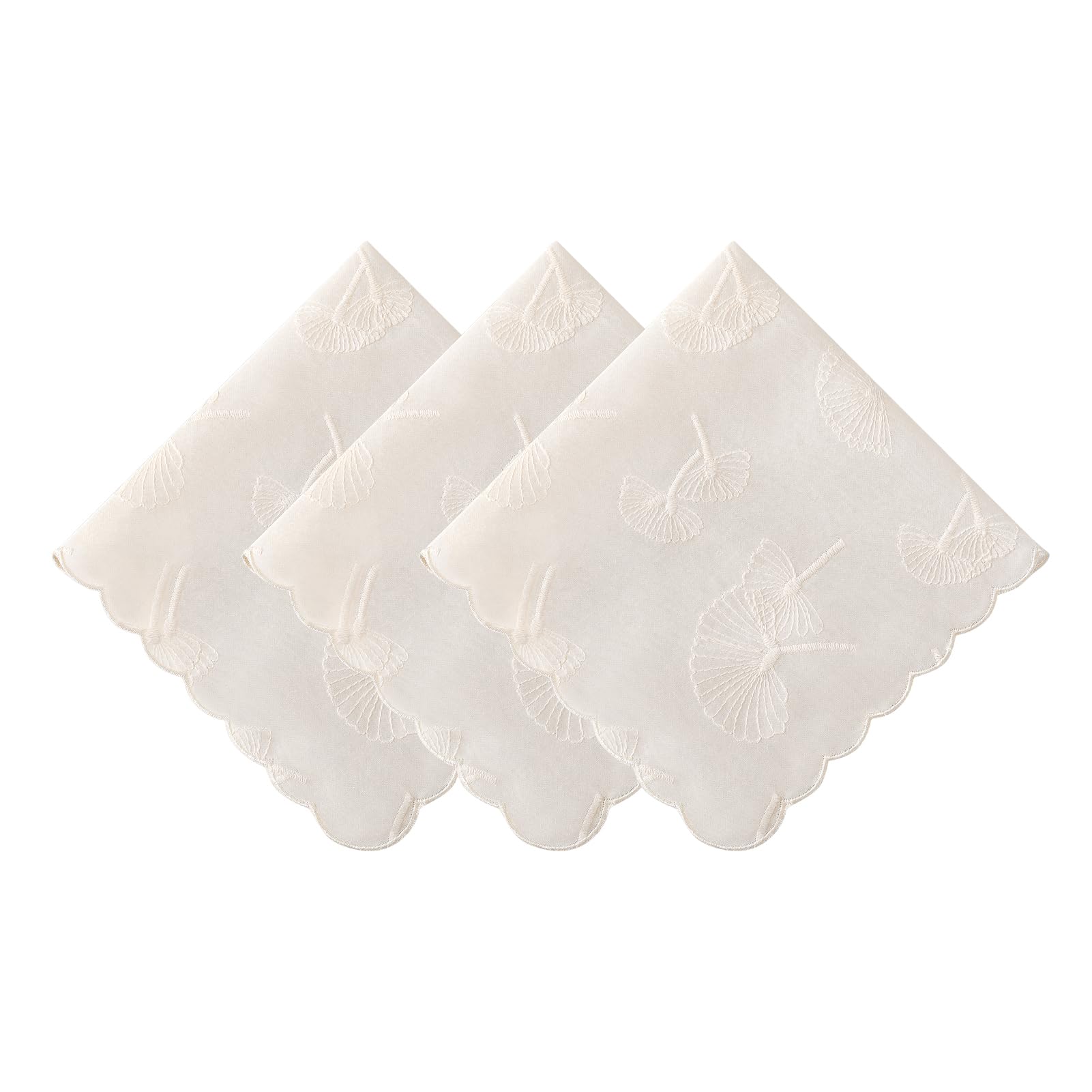 HOULIFE Bestickte Taschentücher für Damen Baumwolle Vintage-