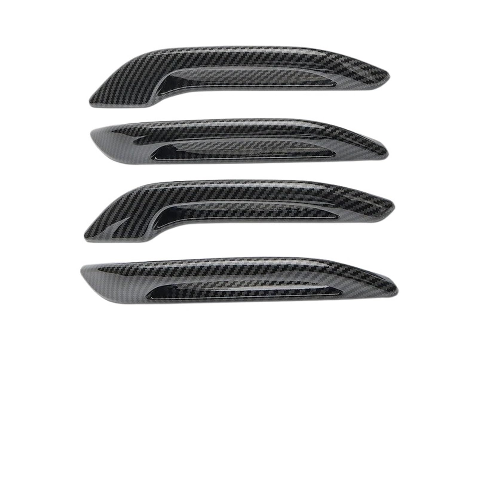 Nokrgqw Bright Carbon 4Pcs Left Handle Passenger Door Handles For Tesla For Model Y For Juniper 2025 Abs Antifreeze Handle Stickers Patch Cover(Bright Carbon 4Pcs)