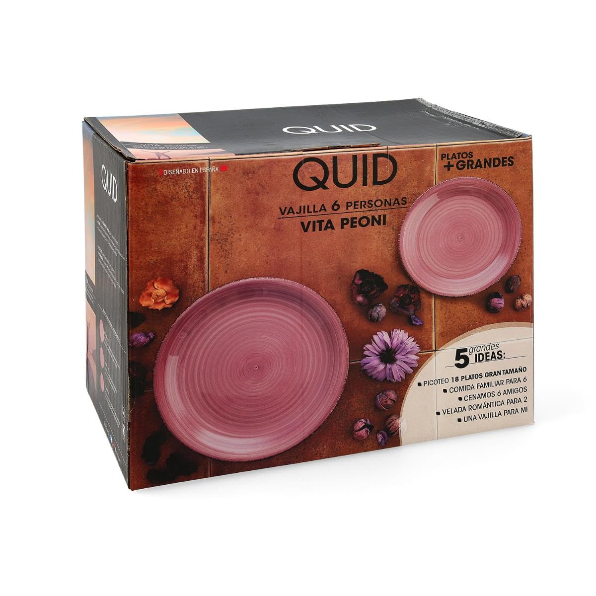 Tasse Quid Vita Morning Céramique Rose 350 ml [12 Unités
