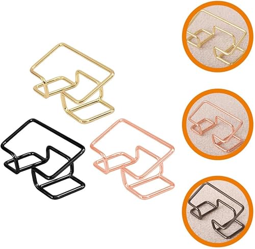 Miniatura 5 de NUOBESTY 3 unids titular de la tarjeta de visita de hierro escritorio tarjeta de visita soporte organizador titular de la tarjeta de nombre para la