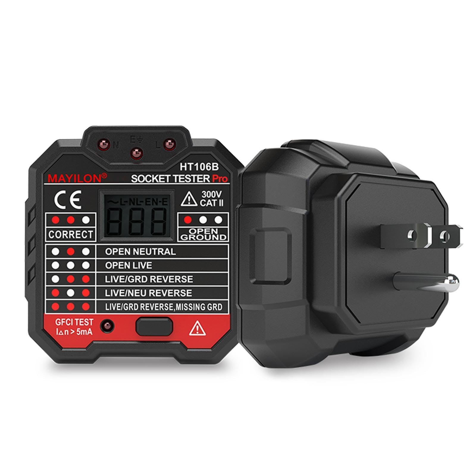 Outlet Tester Portable Detects Common Wiring Problems Voltage Socket Checker-image-5