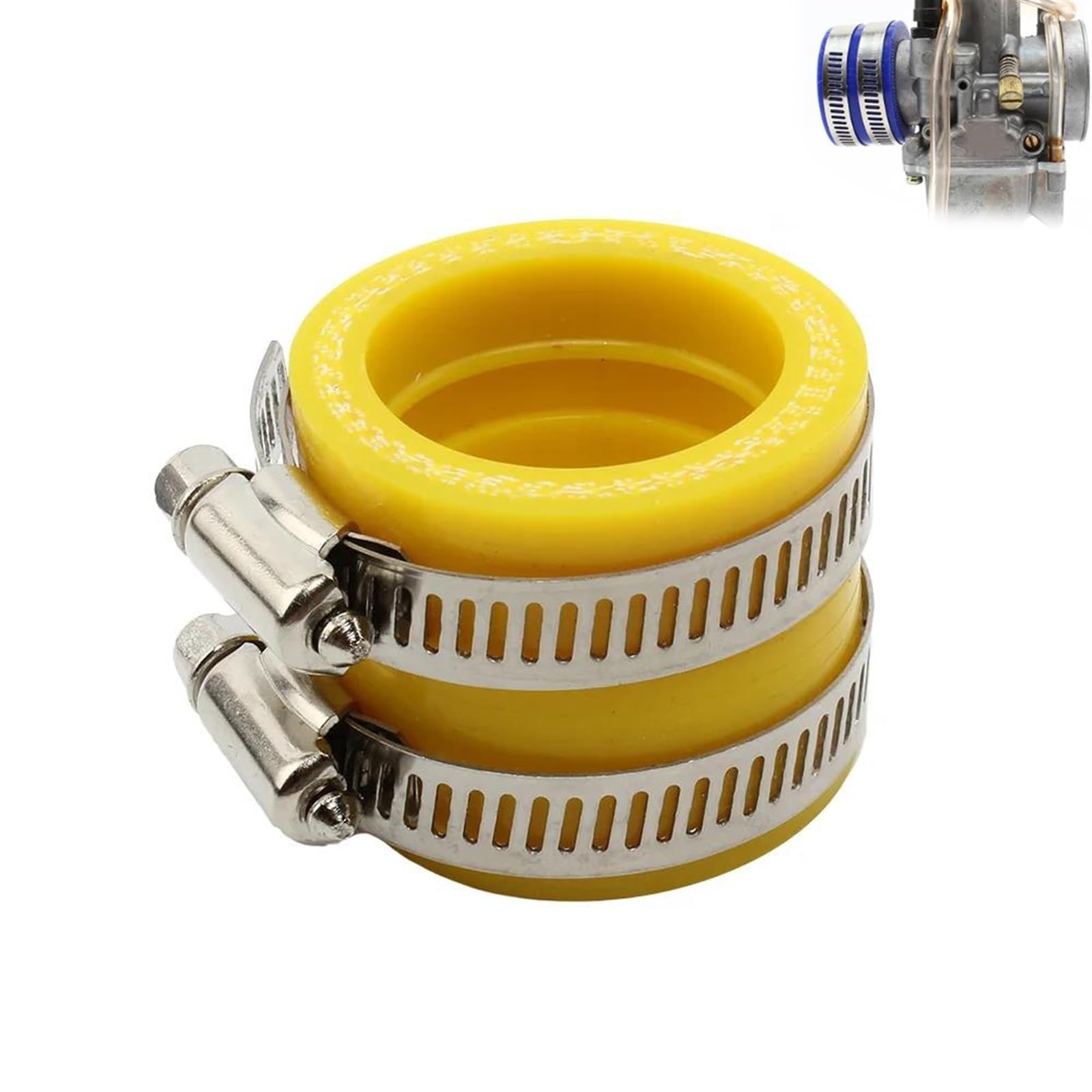Nsoektpl 45Mm Yellow Motorcycle Carburetor Rubber Adapter Inlet Intake Pipe 35Mm 40Mm 45Mm For Keihin For Mikuni Oko Koso For Pwk Accessory
