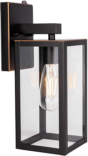 Linterna de pared para exteriores del atardecer al amanecer, aplique de pared con sensor de fotocélula como accesorio de iluminación de porche, base