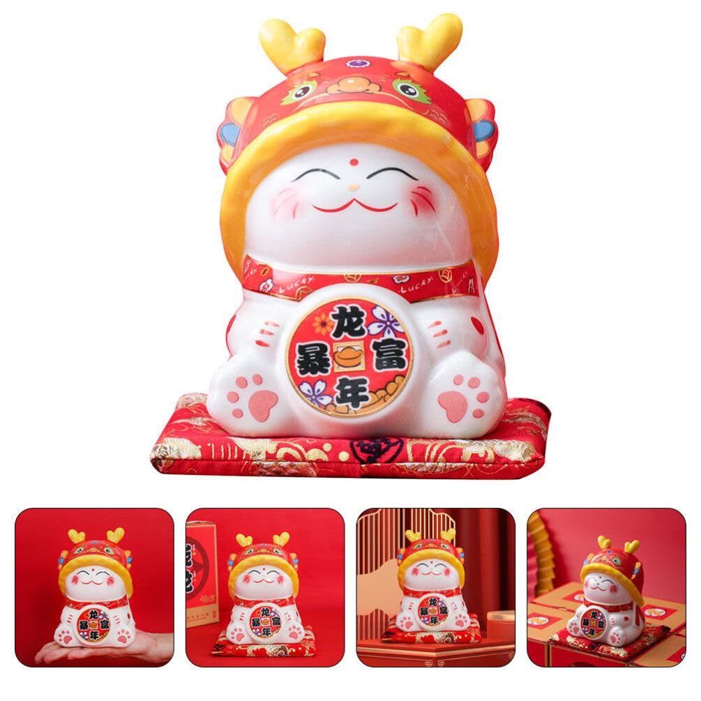 Glückskatze Spardose Aus Keramik Dekorative Maneki Neko Figur Mit Vielseitiger Nutzung Für Münzen Geldscheine Stilvolle Tischdekoration Für Katzenliebhaber