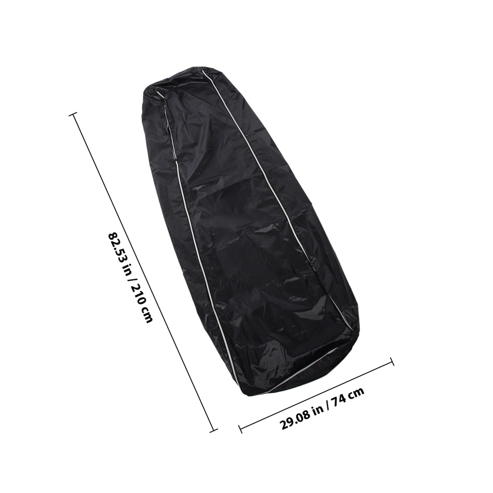 Sacco per Trasporto di Cadaveri Nero in Pvc Barriera Alta, Borsa per Corpo Funeraria Resistente e Facile da Trasportare
