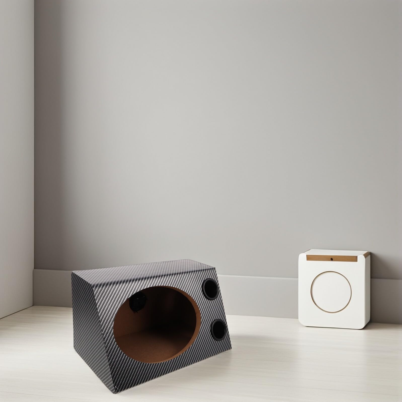 Garneck Cassa Altoparlante Subwoofer in Legno e Pvc per Auto e Casa Trapezoidale