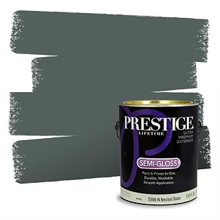 PRESTIGE Paints Exterior Paint and Primer In One, 1-Gallon, Semi-Gloss, Comparable Match of Valspar* La Fonda Nightfall*