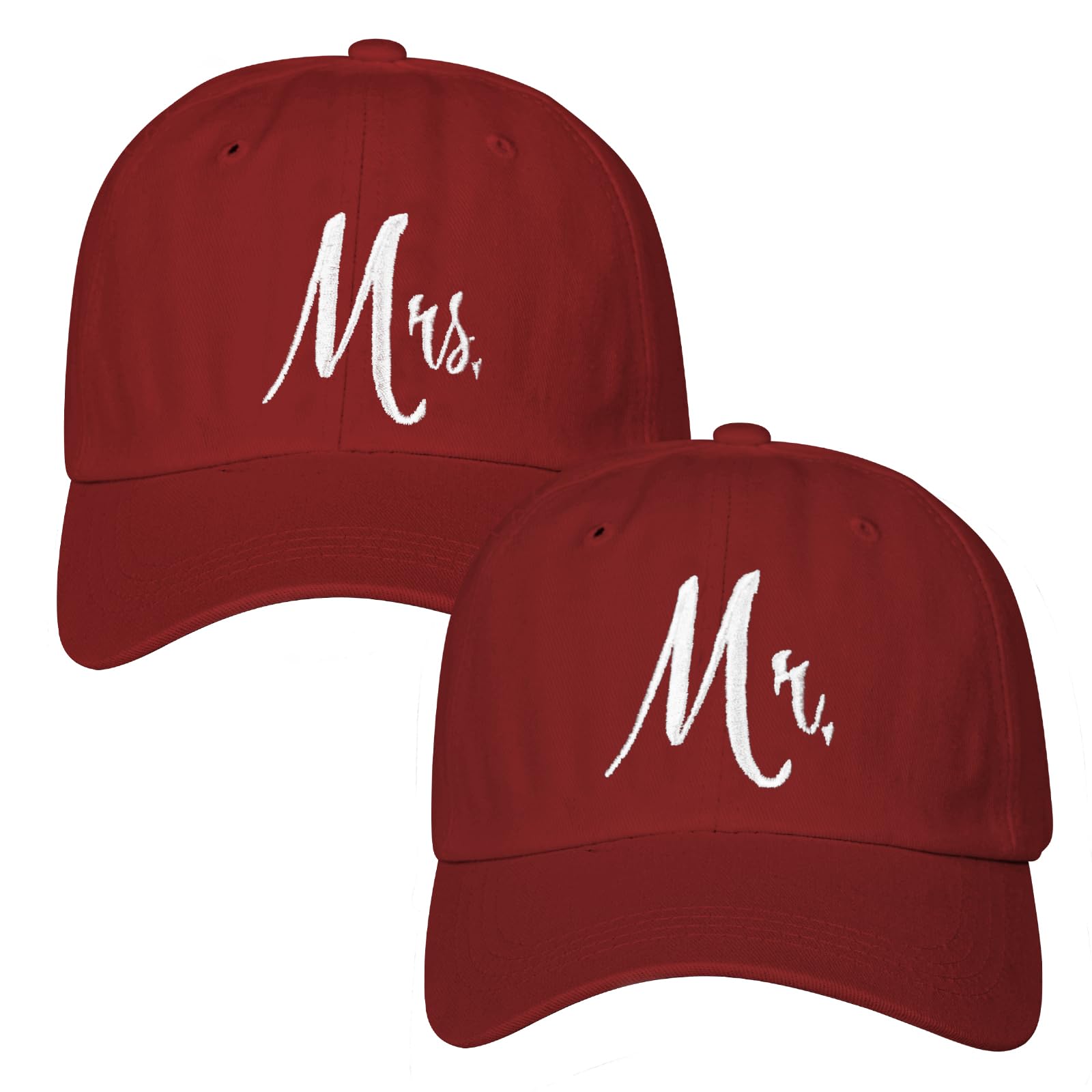 Matching Mr. &amp; Mrs. Baseball Caps, Bridal Gift, Newlywed Honeymoon Wedding Gift