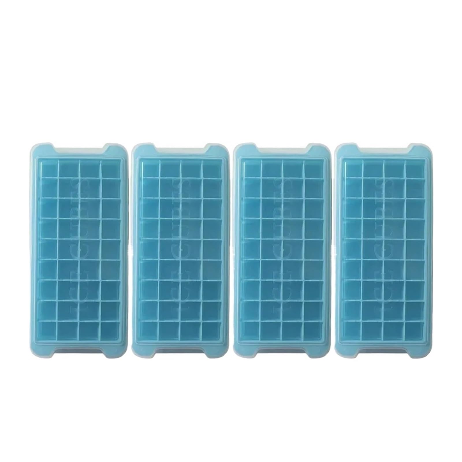 Bac a Glacon Lot de 1 à 4 moules glaçons en silicone, carrés et faciles démouler, for fabriquer des boules whisky, fournitures cuisine(Blue-4PCS)