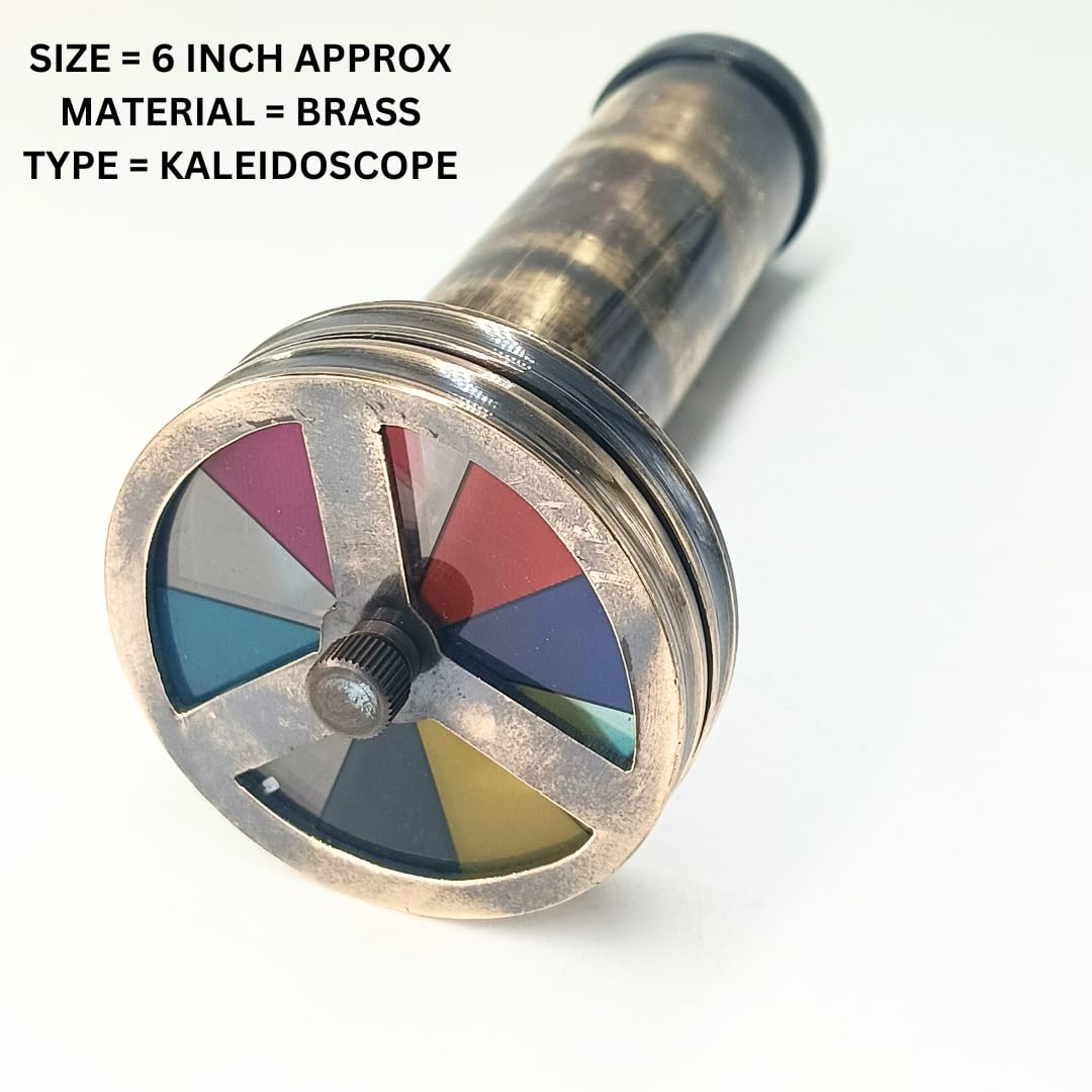 Kaléidoscope vintage en laiton fait à la main