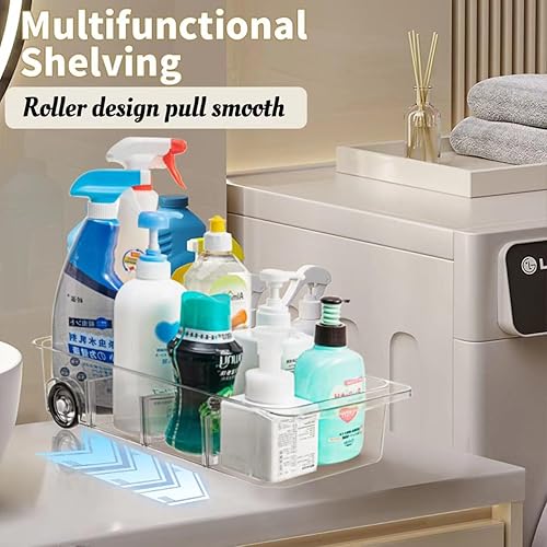 Miniatura 5 de Attelite Organizador de Cajón Deslizable para Refrigerador y Almacenamiento Diseño Transparente con Divisores, Organizador de Refrigerador sobre