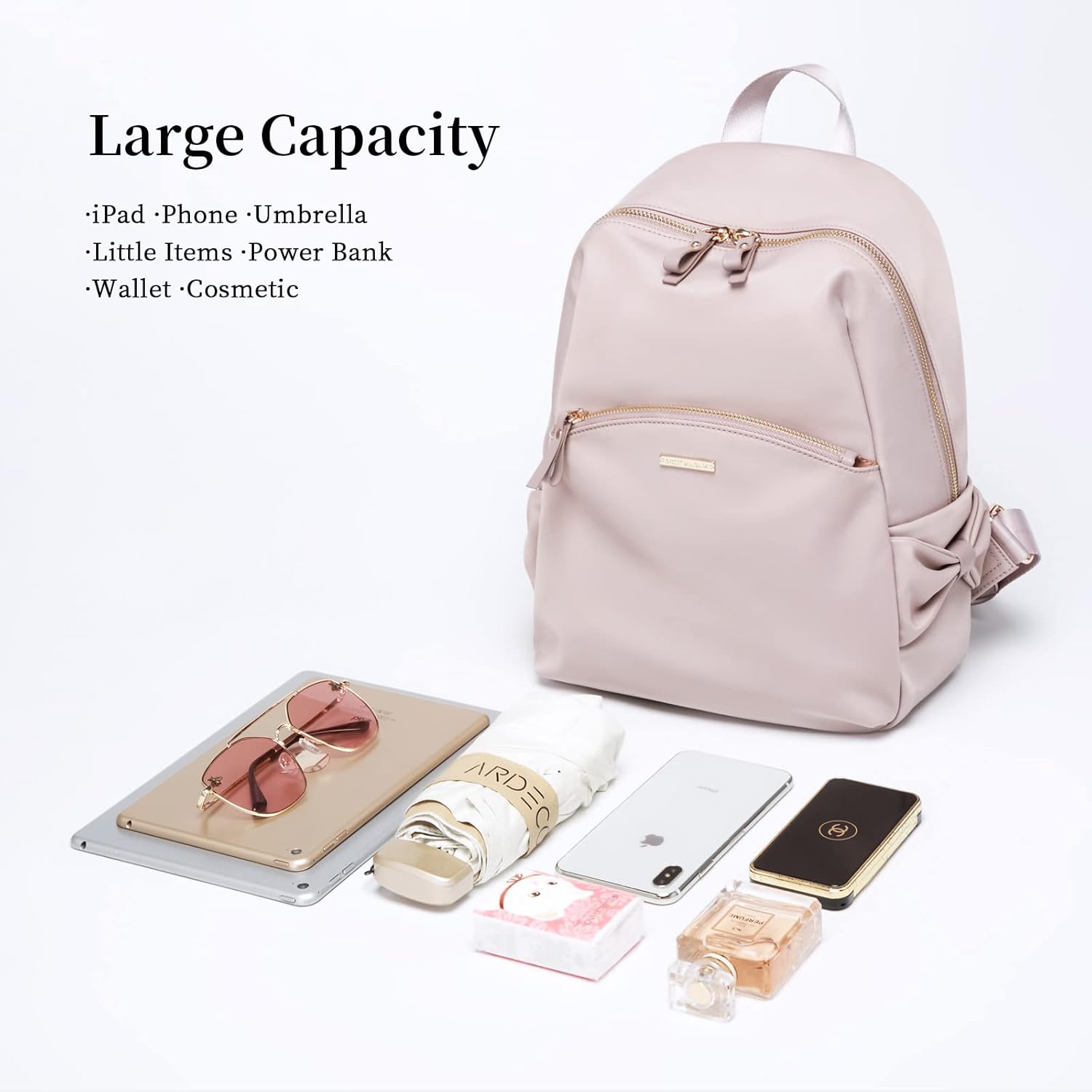 GOLF SUPAGS Stylish Laptop Backpack Purse for Women Girls Casual Travel Daypack Mini Backpack Handbag Nylon Bookbag