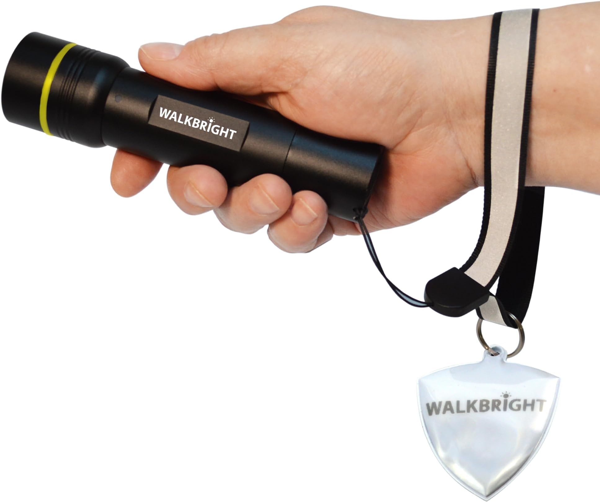 The Ideal Flashlight for Walking at Night | Very Bright | Reflector & Reflective Wrist Strap | Waterproof | Adjustable Zoom | Beautiful Gift Box