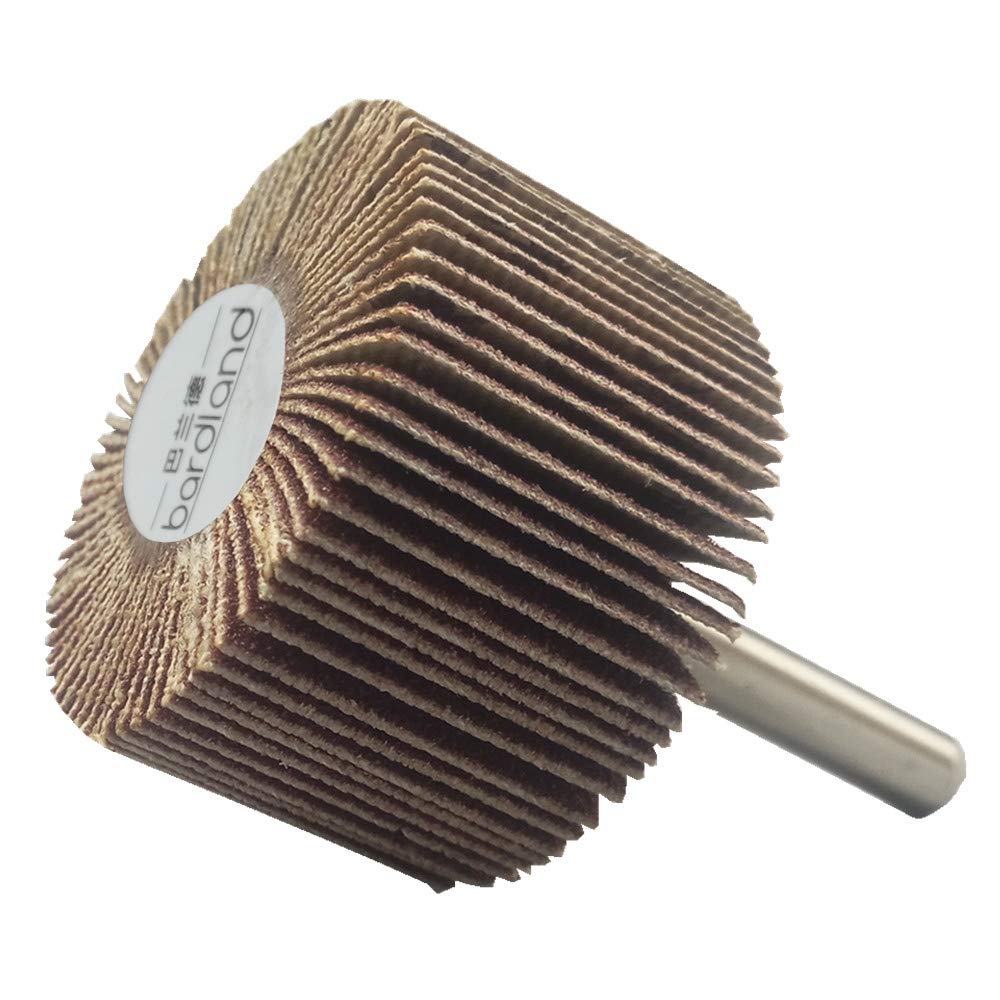 Bardland Sanding Sandpaper Flap Wheel Disc 60 Grit for Rotary Tools (40x25x6 60#)