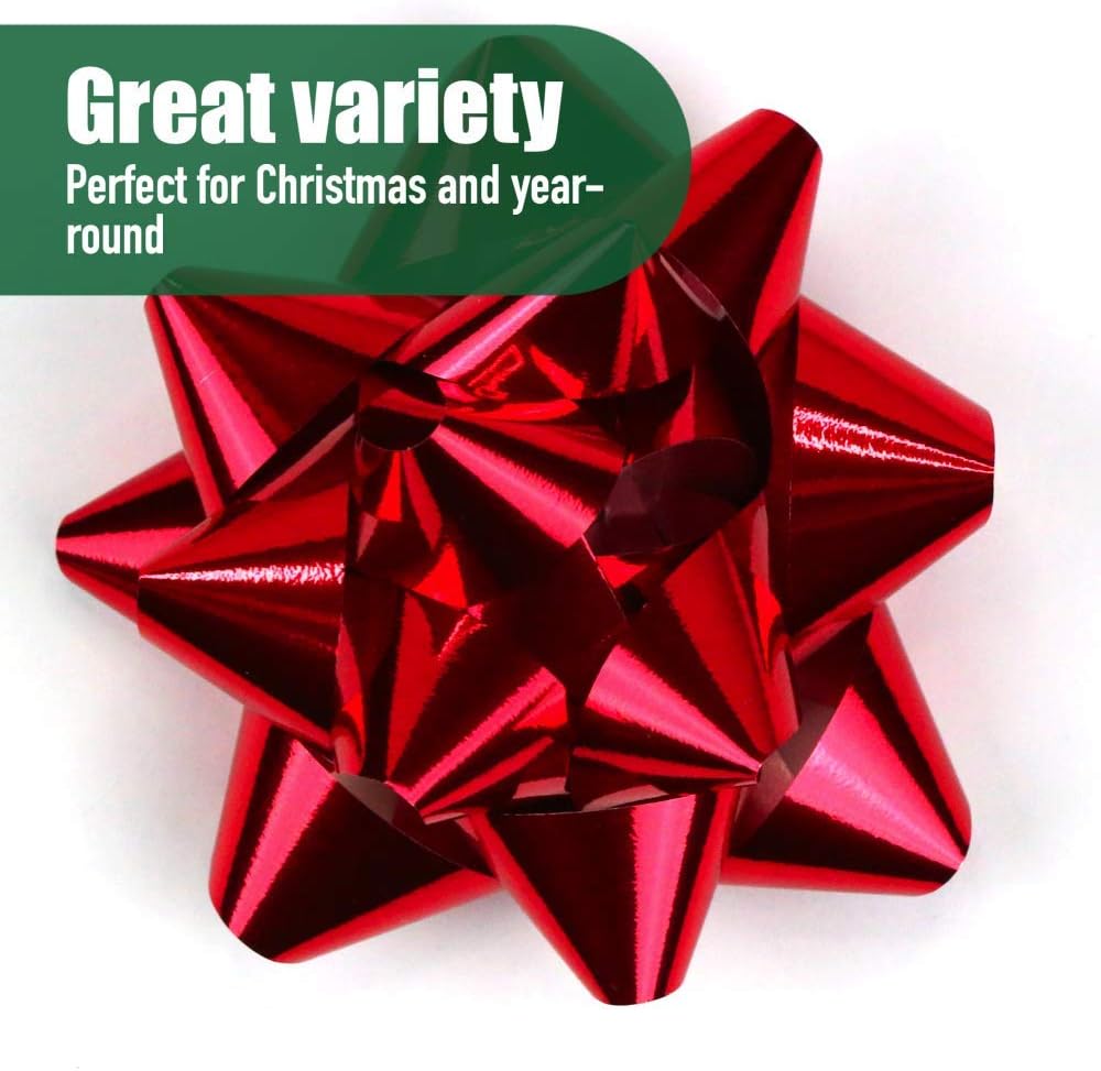 Assorted Gift Wrap Bows for Christmas, Holidays, and Birthdays (Christmas Mix) : Health & Household