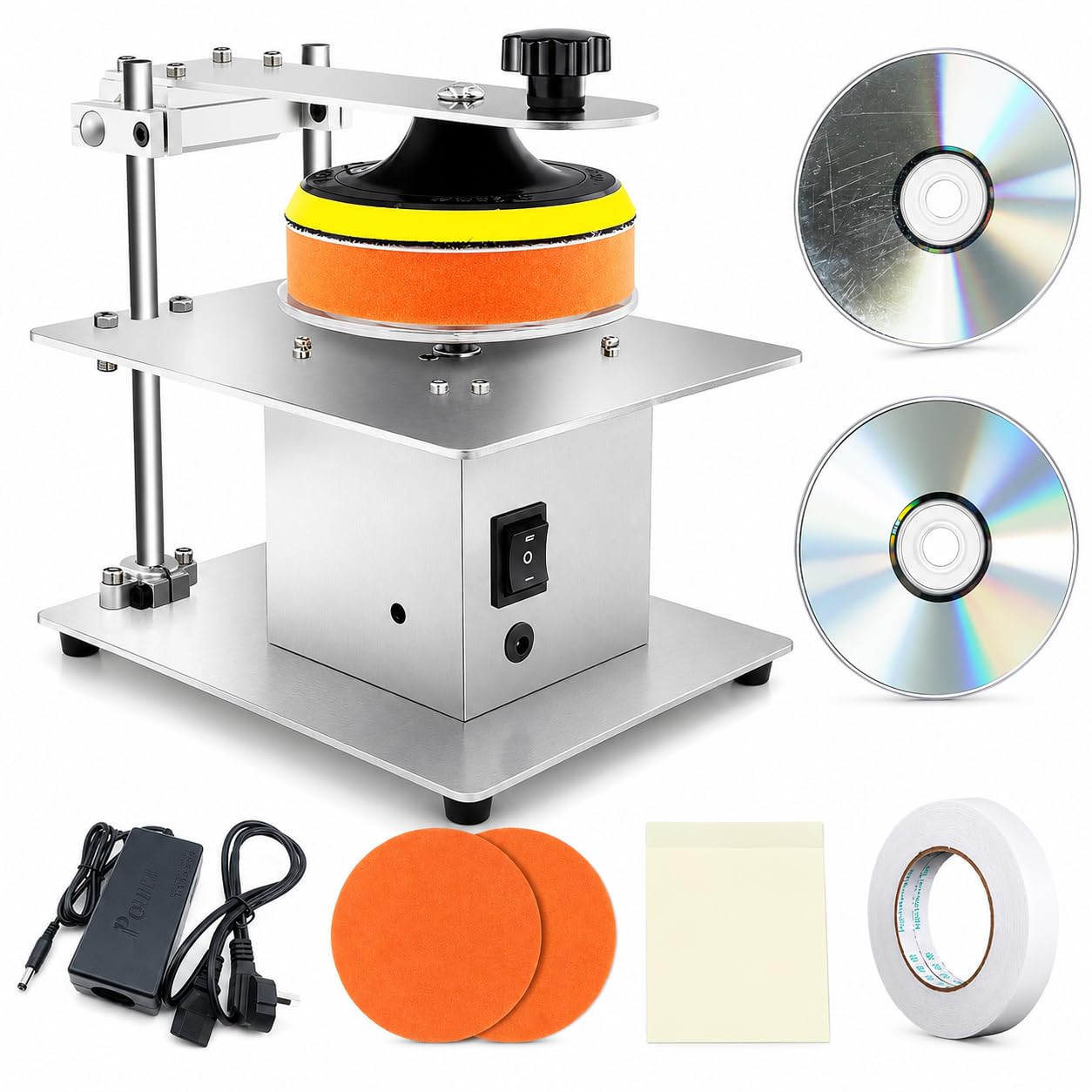 Riparatore semiautomatico per CD DVD lucidatrice antigraffio per riparazione di dischi per ripristino dell'ossidazione dei supporti
