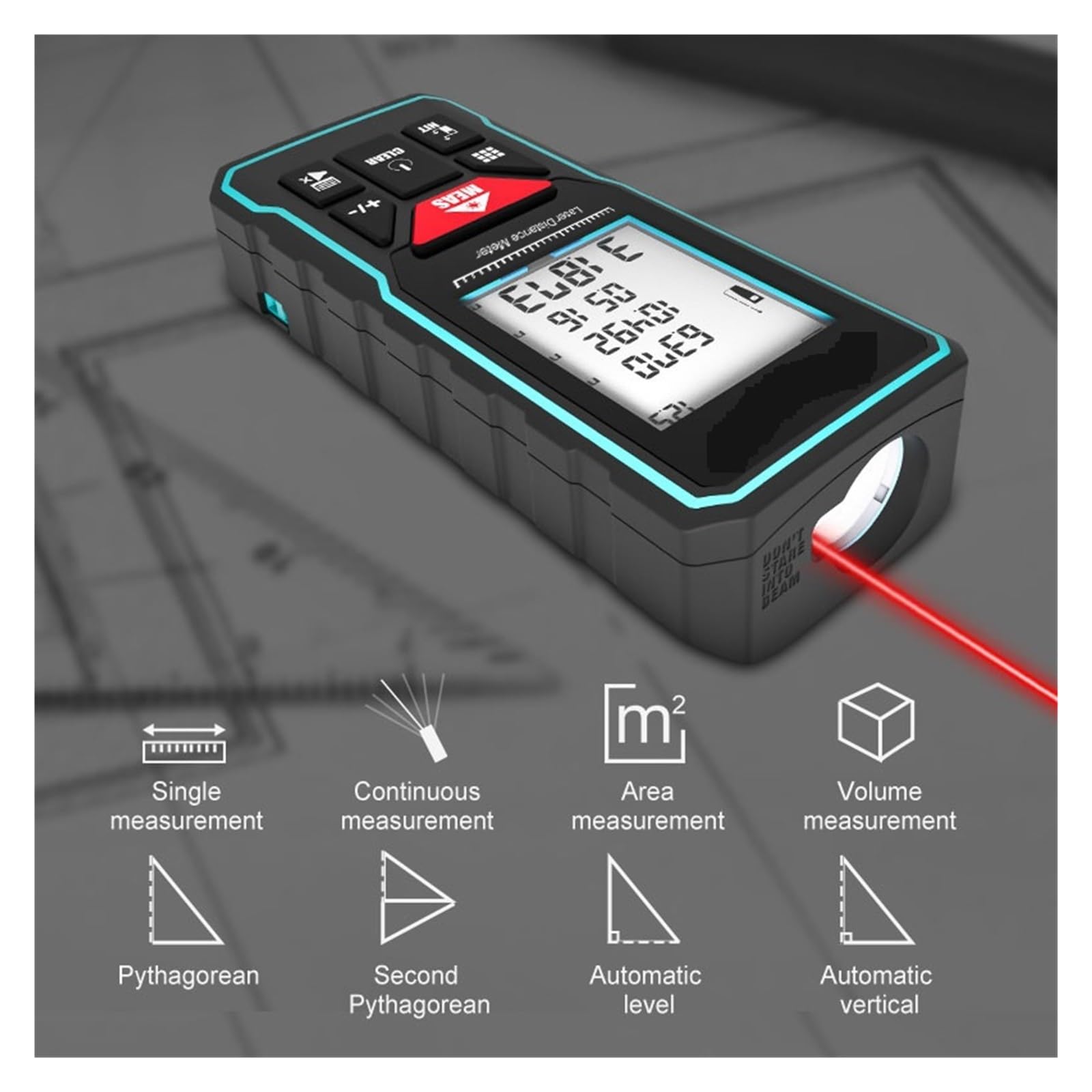 Misuratore di Distanza X5 X6 Telemetro Finder Misura Portatile Angolo accurato Calcola for la Costruzione Alta precisione(X6-Rechargeable,100m)