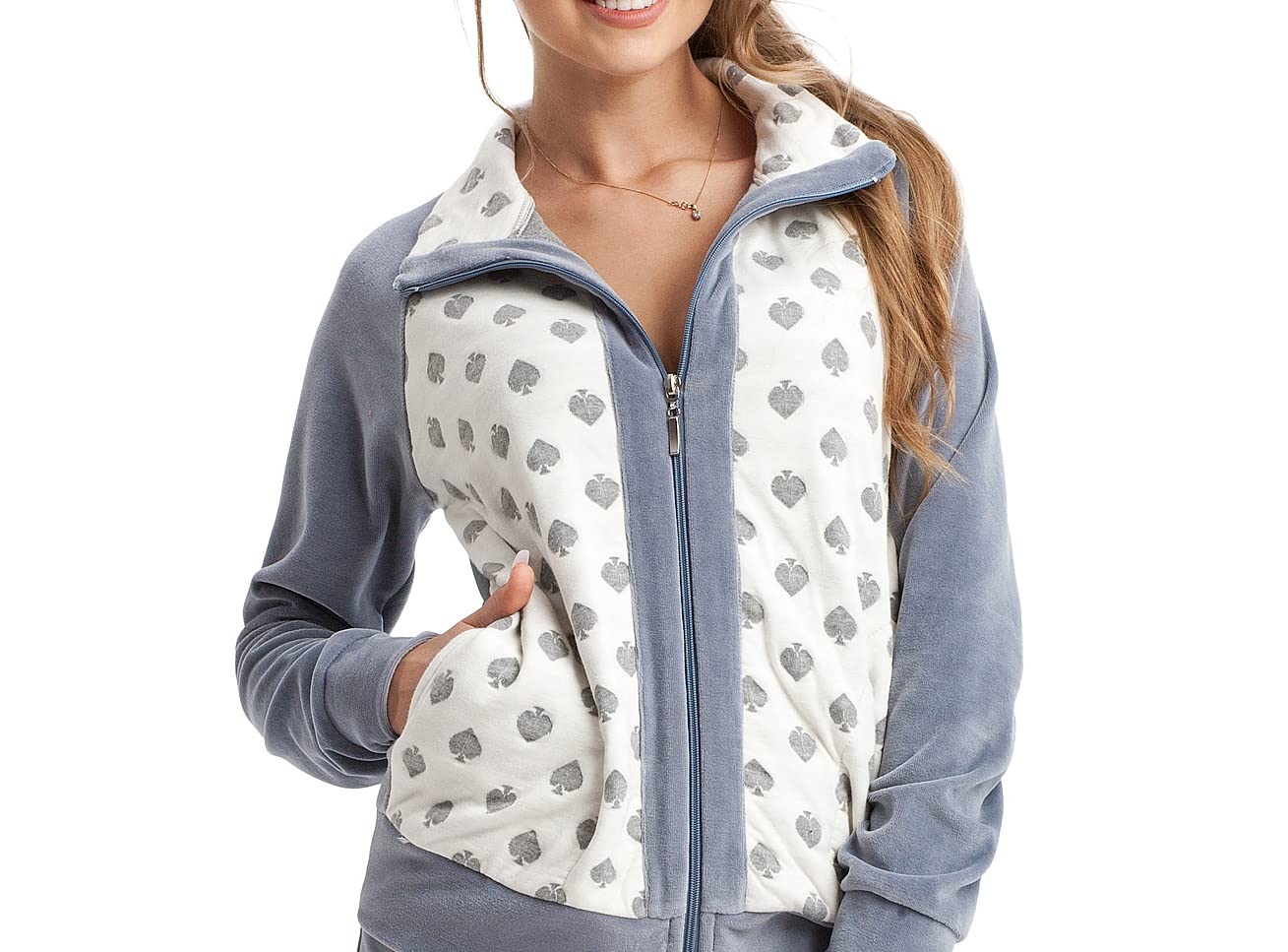 LEVERIE Tuta da Ginnastica Donna a due pezzi giacca e pantaloni in cotone, Made in EU